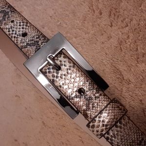 Faux snake skin look belt